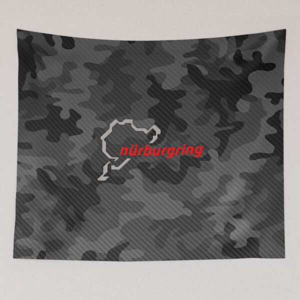 Item preview, Carbon Camouflage Nürburgring Nordschleife Poster – Green Hell Racing Art designed and sold by Road To Track.