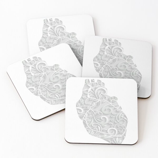 Item preview, White heart designed and sold by wiwiart.