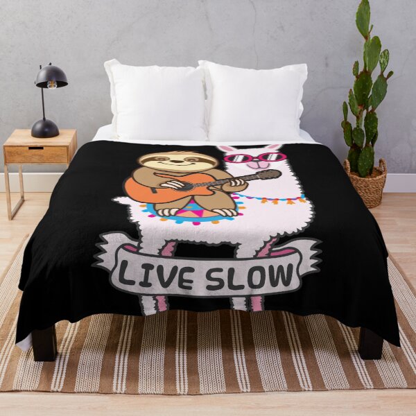 Item preview, Sloth llama Live Slow designed and sold by plushism.