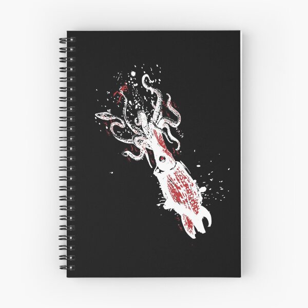 Item preview, Depredador de las profundidades, el calamar gigante - Salpicadura blanca designed and sold by OthersidePrints.