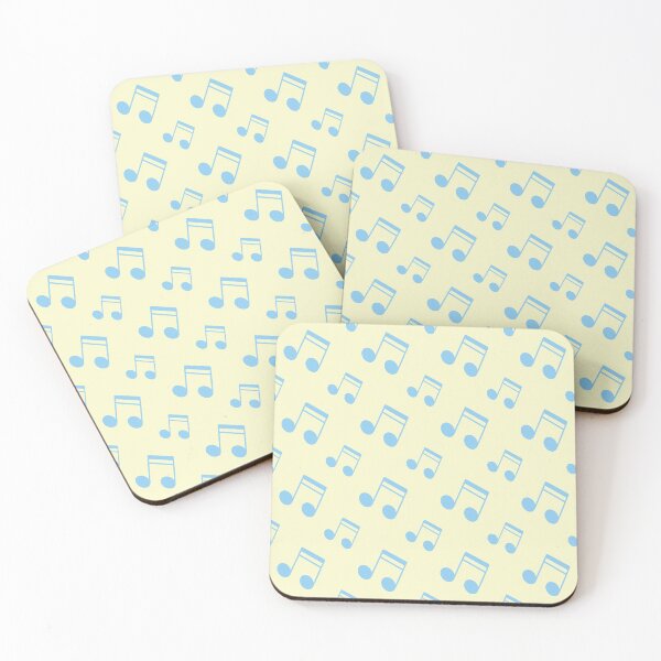 Item preview, Pastel Yellow Blue Music Notes Pattern  designed and sold by FriendsList.