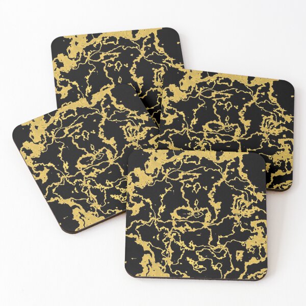 Item preview, Black And Gold Marble Pattern designed and sold by Pretty-Bird.