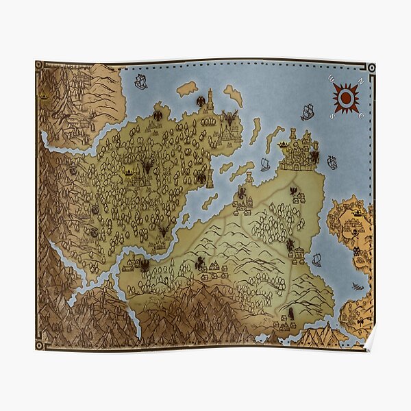 Fantasy Maps Posters Redbubble