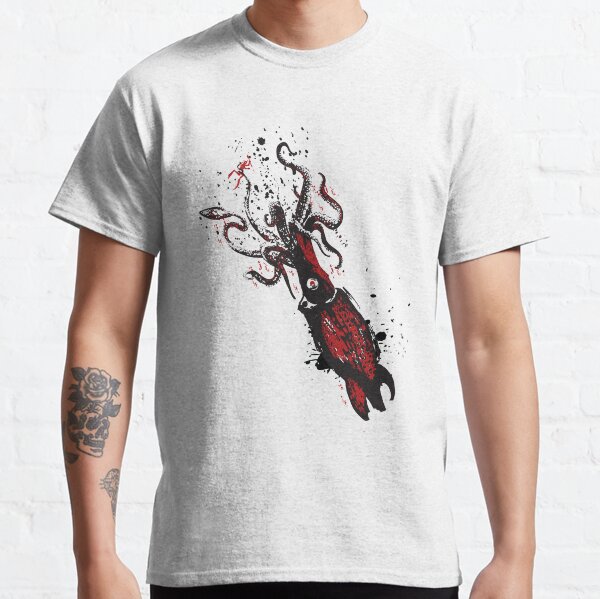 Predator of the Deep, The Giant Squid - Black Splatter Classic T-Shirt