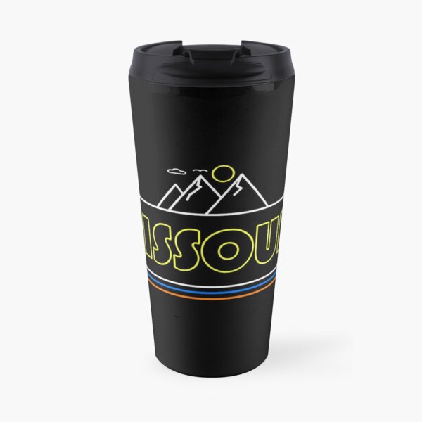 Missouri Neon Lights - Souvenir - Gift - Hometown - Hiking - Nature Travel Mug