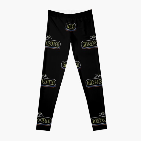 Missouri Neon Lights - Souvenir - Gift - Hometown - Hiking - Nature Leggings