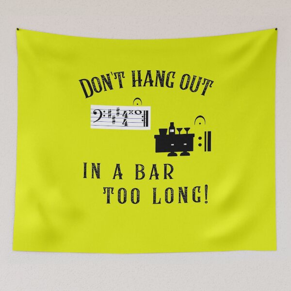Item preview, «Don't hang out in the bar too long!»  Music Band Piano designed and sold by musicmusicpin.
