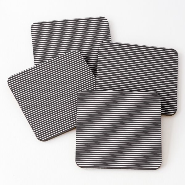 Item preview, Black and White Thin Horizontal Striped Lines designed and sold by SqueakyRicardo.