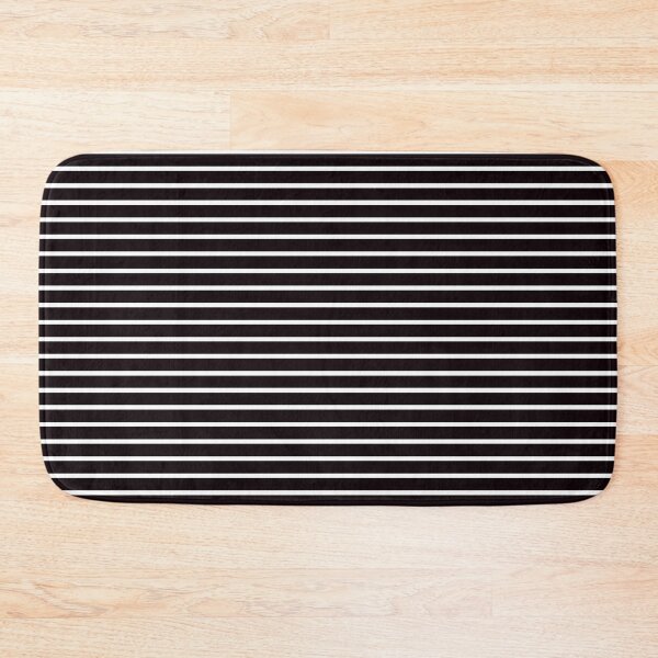 Item preview, Black and White Thin Horizontal Striped Lines designed and sold by SqueakyRicardo.