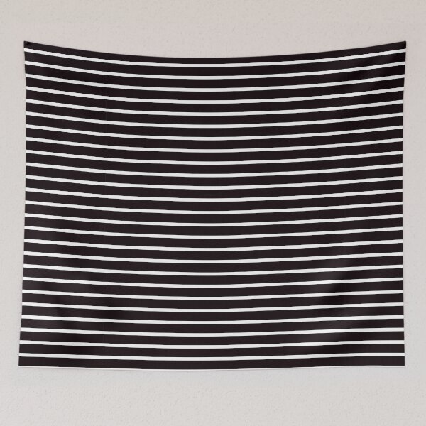 Item preview, Black and White Thin Horizontal Striped Lines designed and sold by SqueakyRicardo.