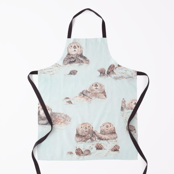 Item preview, Cute Kawaii Watercolor Sea Otters designed and sold by wanderinglaur.