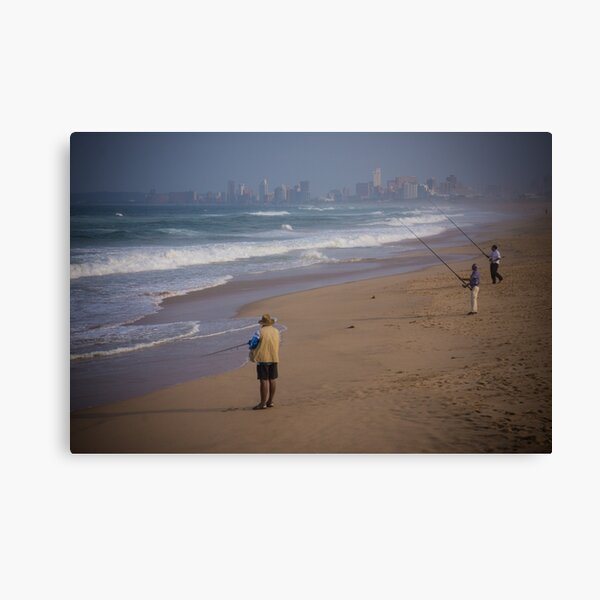 Durban Beach Fishing Canvas Print