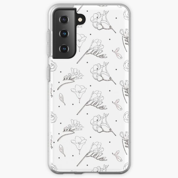 White freesia pattens Samsung Galaxy Soft Case