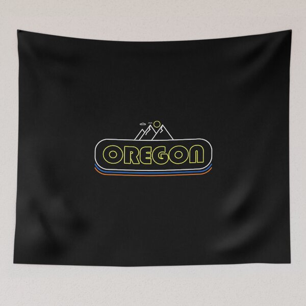 Item preview, Oregon Neon Lights - Souvenir - Gift - Hometown - Hiking - Nature designed and sold by HappyTees Lab.