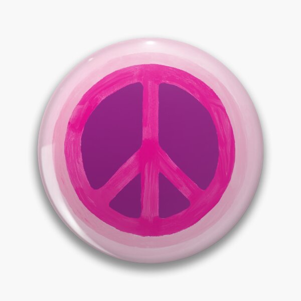 Artikelvorschau, Retro Friedenszeichen, Rosa entworfen und verkauft von PixelProtest.