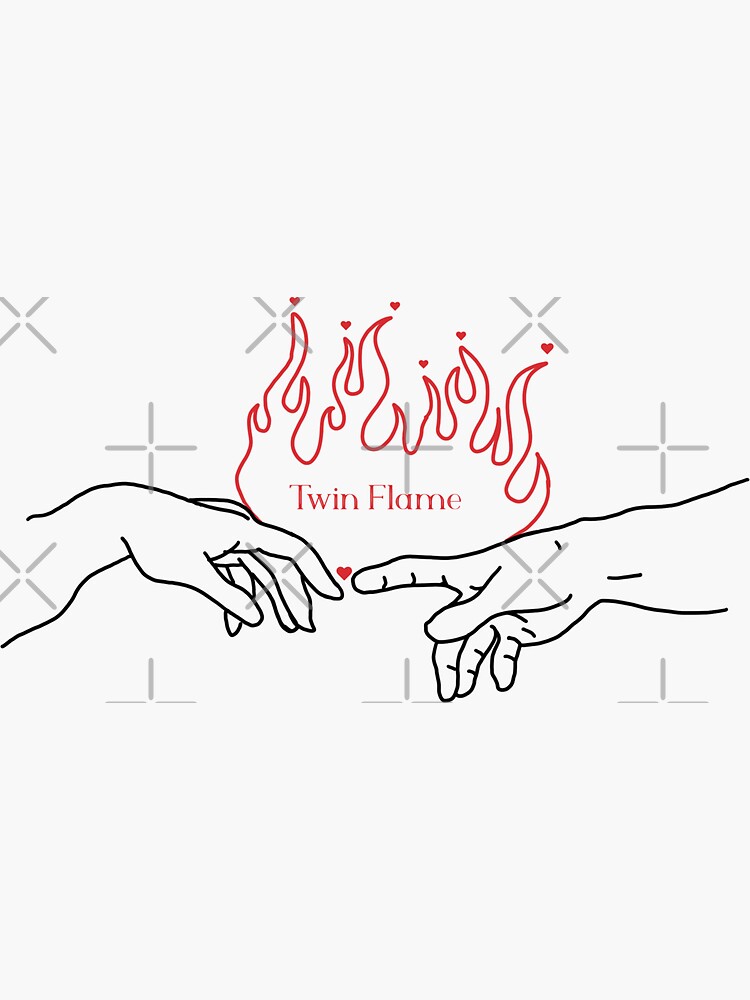 "twin flame" Sticker by Redbubble