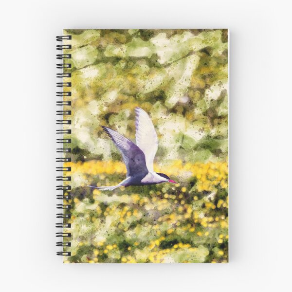 Item preview, Arctic Tern Surfing on the Flowers Watercolor designed and sold by lugamor.