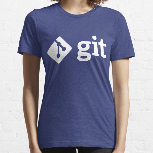 Git - White logo Essential T-Shirt