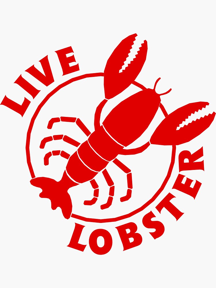 "LIVE LOBSTERS" Sticker for Sale by andrewgyne Redbubble