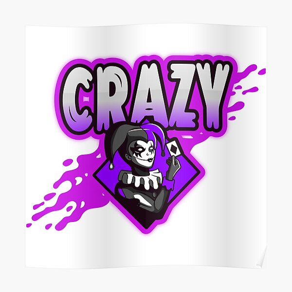 Crazy Gamer Posters Redbubble - crazed gang roblox