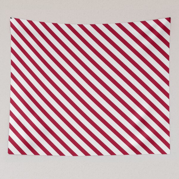 Item preview, Red and White Candy Cane Stripes Diagonal Lines designed and sold by SqueakyRicardo.