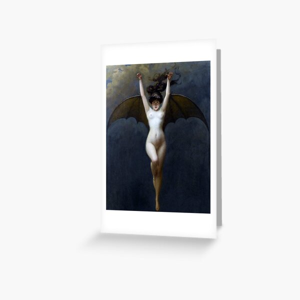THE BAT WOMAN - ALBERT JOSEPH PENOT Greeting Card