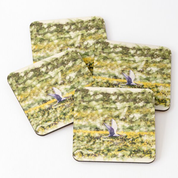 Item preview, Arctic Tern Surfing on the Flowers Watercolor designed and sold by lugamor.