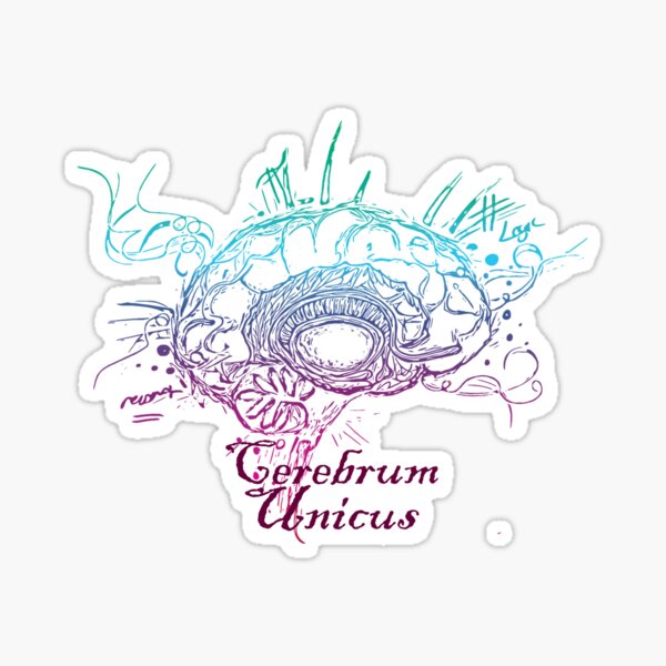 Rainbow Ink Cerebrum Unicus Sticker