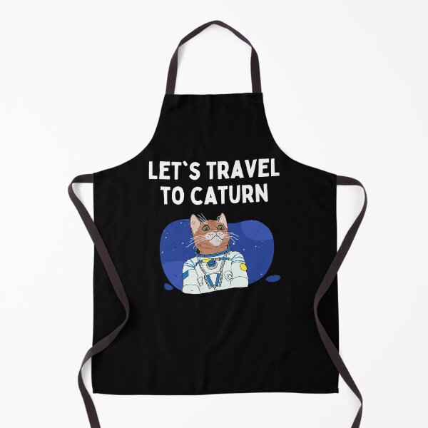Item preview, Let's Travel To Caturn Saturn Astronaut Cat Mars designed and sold by Two Left Hands Design.