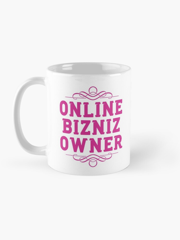 Alternate view of Online Business Owners Pink Mug