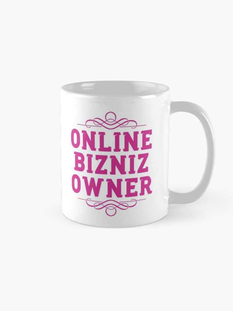 Alternate view of Online Business Owners Pink Mug