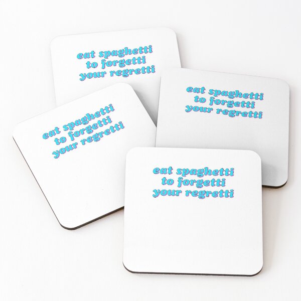 Item preview, Eat Spaghetti Forget Your Regretti Joke designed and sold by sharedipmemes.