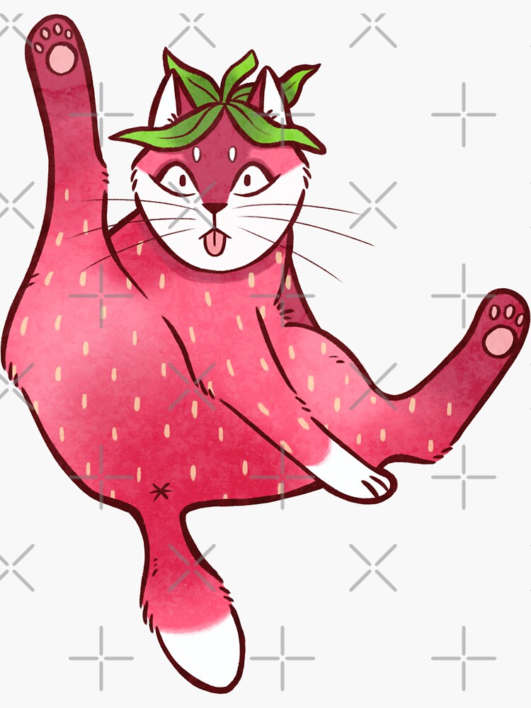 Strawberry Cat Sticker