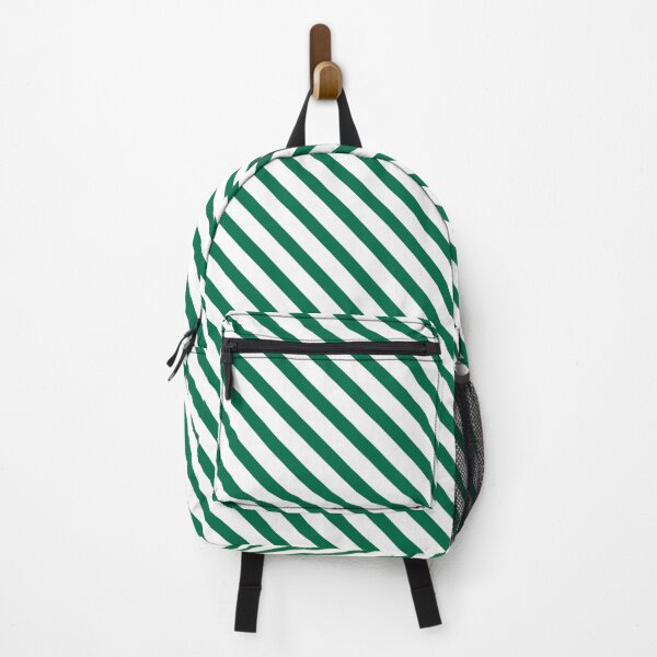 Item preview, Green and White Candy Cane Stripes Diagonal Lines designed and sold by SqueakyRicardo.