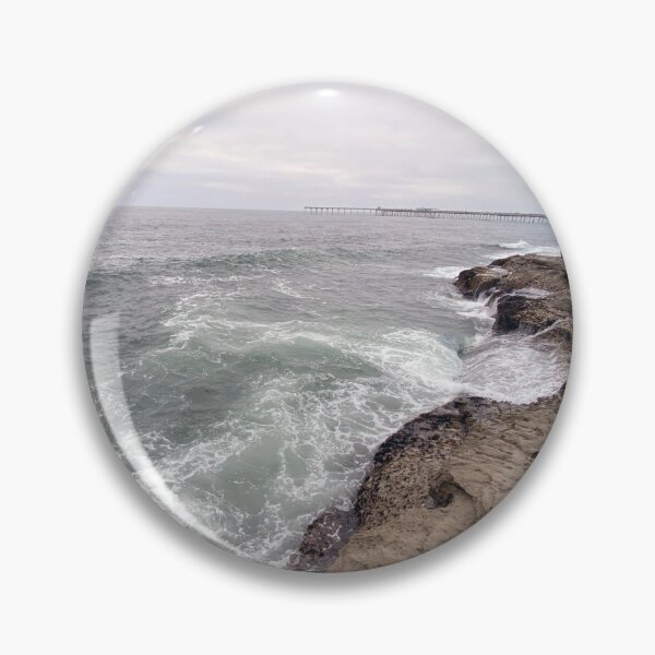 Item preview, Cliffs Sea Waves Beach Ocean Pacific Seaside Horizon Landscape Outdoors Nature Art  designed and sold by gkao.