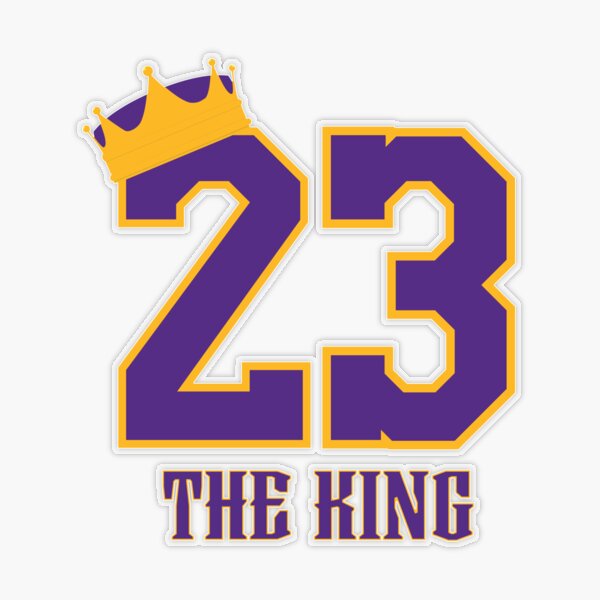 Lebron James Jersey Lakers #23 Sticker for Sale by Lumared