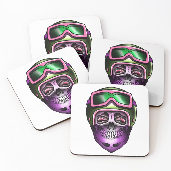 Item preview, skull helmet with goggles in girly colours  designed and sold by LPdesigns2020.