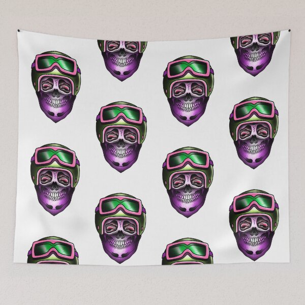 Item preview, skull helmet with goggles in girly colours  designed and sold by LPdesigns2020.