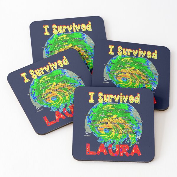Item preview, I SURVIVED Hurricane Laura - with hurricane text designed and sold by HippieWorks.