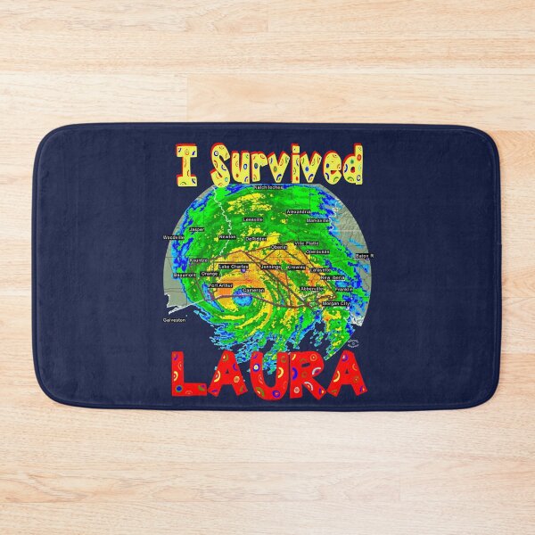 Item preview, I SURVIVED Hurricane Laura - with hurricane text designed and sold by HippieWorks.