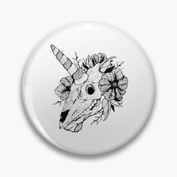 Item preview, cráneo de unicornio floral designed and sold by Asaadstudio.