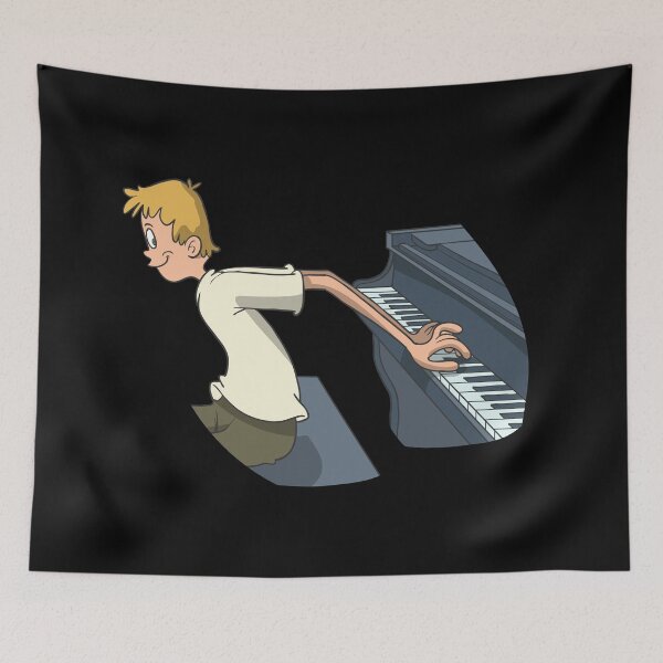 Item preview, Piano player plays behind his back designed and sold by Monkey Ful.
