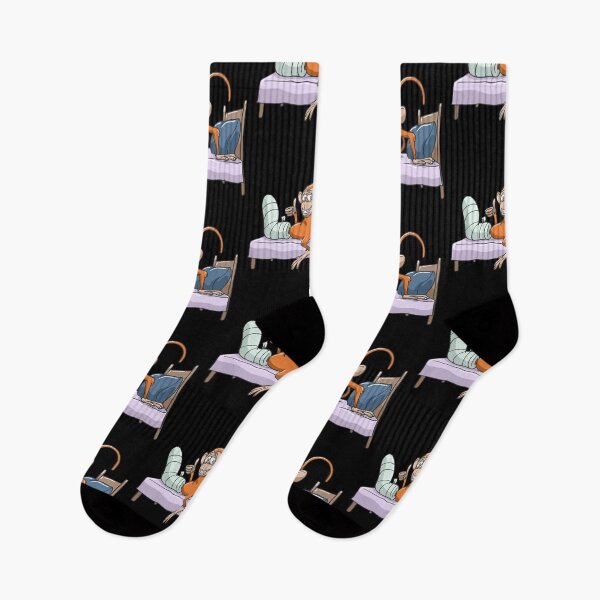 Item preview, With broken leg accident in hospital designed and sold by Monkey Ful.