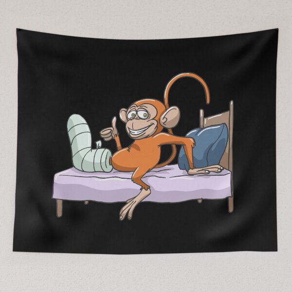 Item preview, With broken leg accident in hospital designed and sold by Monkey Ful.