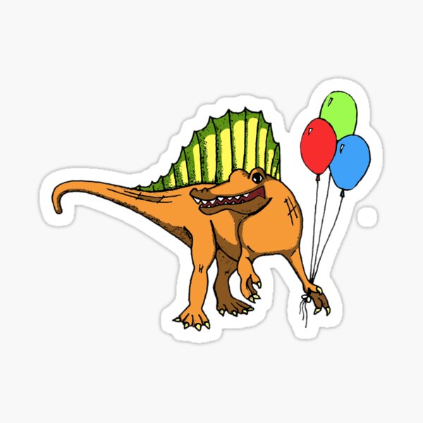 Spinosaurus at the Party Sticker