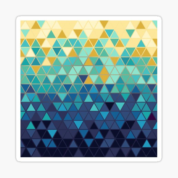Breaking waves Diamond Pattern Sticker