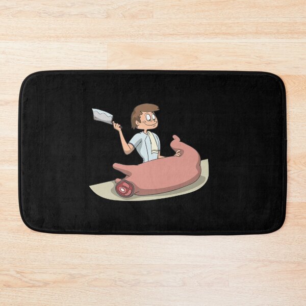 Item preview, Butcher knife cuts pork meat designed and sold by Monkey Ful.