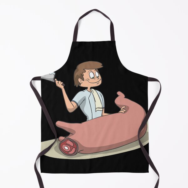 Item preview, Butcher knife cuts pork meat designed and sold by Monkey Ful.