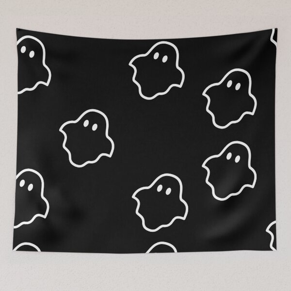 Item preview, White Outline Ghosts For Halloween designed and sold by KayLadyBug.