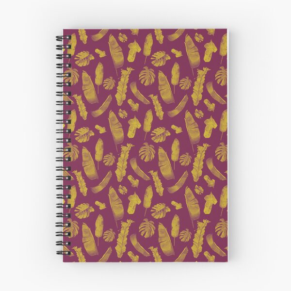 Item preview, Tropical leaves purple yellow designed and sold by ilinca maican.